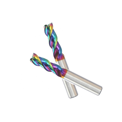 Tembaga Elektroda Long Flute End Mills 3 Seruling 8mm Persegi