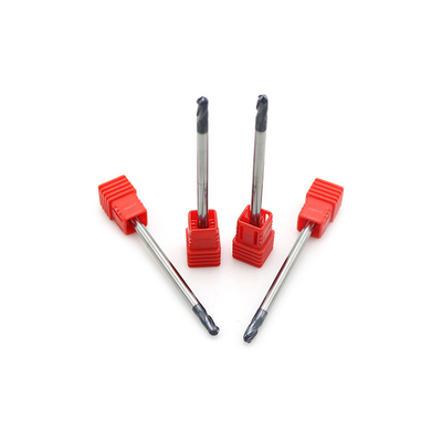 Lurus 2 Flute R2 4mm Ball Nose End Mills Untuk Baja