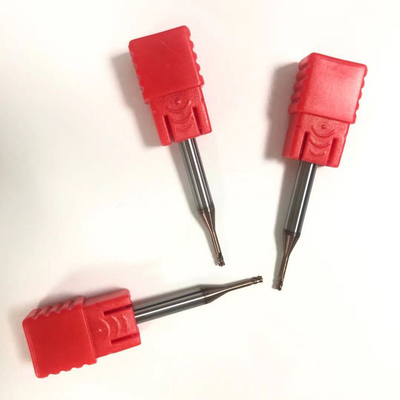 Tungsten Carbide Long Neck End Mills 2 Seruling Untuk Baja yang Dikeraskan