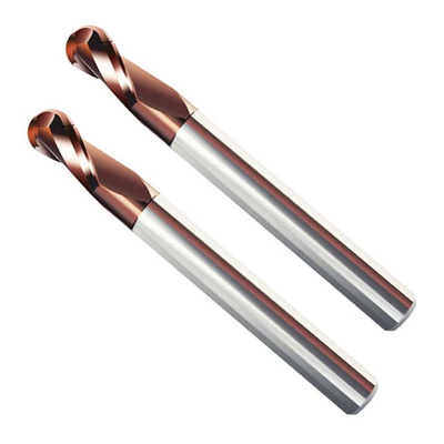 Dua Seruling Long Shank End Mills Padat Tungsten Carbide R5 SX Untuk Baja