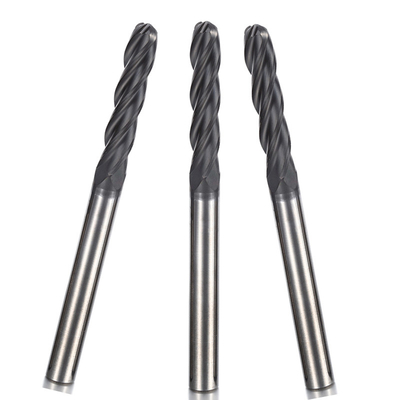 Graphite Tungsten Carbide R4 Ball Nose End Mills Padat