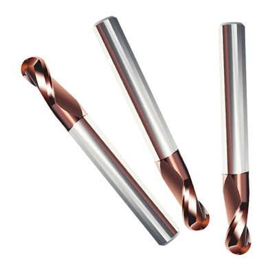 Solid 2 Seruling R3 Tungsten Carbide End Mills Hrc65 SX Untuk Baja Kekerasan Tinggi