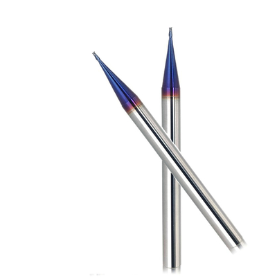 Tungsten Carbide Micro End Mills 0.4mm 2 Seruling Hrc55