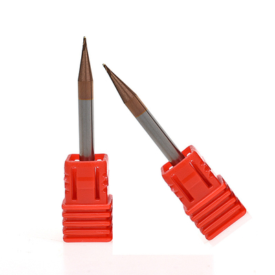 Solid Micro 0.2mm Ball Nose End Mills Hrc65 Untuk Baja yang Dikeraskan