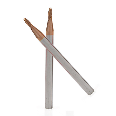 Solid Tungsten Carbide End Mills 2 Seruling R2.5 Untuk Baja yang Dikeraskan