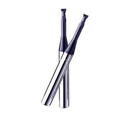 Baja Kekerasan Tinggi Tungsten Carbide End Mills 2 Seruling D4 Hrc65 SX