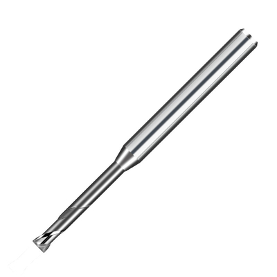 Aluminium 3mm Long Neck End Mills Tungsten Carbide 2 Seruling Tanpa Pelapis