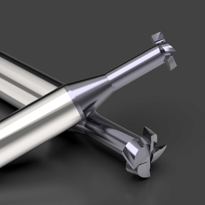 Solid Tungsten Carbide T Slot Milling Cutter 3mm Sampai 16mm Alat Pemotong Penggilingan
